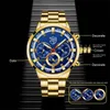 Armbandsur Luxury Mens Watches Men Business rostfritt stål Kalender Datum Quartz armbandsur Male Casual Luminous Hands Clock Montre Homme 231109