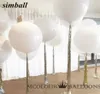 10st 36 tum 90 cm stor vit ballong latex ballonger bröllop dekoration uppblåsbar helium luftbollar Grattis på födelsedagsfest ballonger s3262181