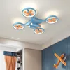 Invisible Blade Ceiling Fan Light Remote Control Modern Nordic Lamp LED Circulator Decoration Kids Bedroom Living Room