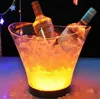 Seaux à glace et refroidisseurs Seau à glace LED ABS étanche 6,5 L 7 couleurs LED bol à champagne KTV bars boîtes de nuit lumière LED seau à bière bars soirée 231109