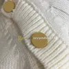Sexy Hollow Shoulder Knitwear Women Letters Jacquard Knitwears Crew Neck Knits Top Winter Bottoming Shirt