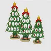 Decoraciones navideñas llegada árbol de madera escritorio DIY Mini ornamento ventana