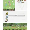 Décorations de jardin 12pcs bâtons de pelouse ornements pour artisanat arrangements floraux pièce maîtresse ()