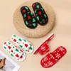 Slippers Christmas slider Women's cute snowflake Christmas tree slider Indoor shoes Plush cotton slider Thick sole 231109