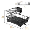 Opslaghouders Rekken Schoteldroogrek Keukengerei Afdruiprek met afdruipvlak Aanrecht Serviesorganisator Keukenopbergrek Gereedschap 231109