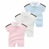 Set di abbigliamento per bambini in cotone Pagliaccetti per neonato Ragazze Ragazzo Abiti a maniche corte Designer Brand Lettera Stampa Pagliaccetto per bambini Pigiama per bambini