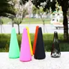 Latest Colorful Silicone Protecting Skin Glass Pipes Portable Dry Herb Tobacco Filter Spoon Bowl Innovative Cone Hand Smoking Cigarette Tube Holder DHL