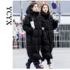 Parka da donna YCYX da donna 90% piumino d'anatra bianco invernale Piumino lungo da donna con cappuccio Impermeabile e antivento tenere al caldo -20 gradi YCY131 zln231109