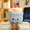 Simpatico compleanno torta bambola peluche simulazione dessert torta di fragole bambola di stoffa decorazione della casa decorazione regalo di compleanno