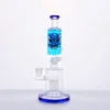 Traditional facial makeup glass bong glycerol freezing pipeline dual penetration chamber 18mm