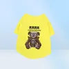 Pure Cotton Pet Clothes Summer Teddy Poodle Designers Puppy Fashion T Shirts Bear Letter Printed Dog Clothes Pets T Shirt7191513