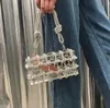 Sacos de noite Clear Acrílico Diamante Embreagem Saco De Luxo Designer Mão Tecido Corda Corda Bolsas Festa de Casamento 2023 231108