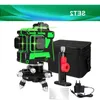 -10-45 12 Lines 3D Self-Leveling 360 Degrees Horizontal And Vertical Cross Green Laser Line With Tripod Battery Ptonk