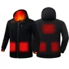 Herenjassen Outdoor Elektrische USB-verwarming Truien Hoodies Heren Winter Warme verwarmde kleding Oplaadwarmte-jas Sportkleding P5103 231108