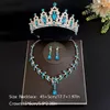Collana orecchini set corona di cristallo gioielli da festa matrimonio copricapo da principessa in stile coreano