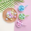 Fiori decorativi 10 pezzi Simulazione modello di caramelle Macaron Colore PVC Resina posteriore piatta Falso Marlene Puntelli Negozio di dolci Decor Po Giocattolo per bambini