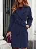 Womens Wool Blends Elegant For Women Long Sleeve Streetwear Korean Fashion Jackets fickor Slim Autumn Winter Coats 231109