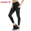 Cycling Pants Santic Women's Cycling Long Pants with 3D Padded Breathable Mesh Reflective Biking Tights Bicycle Leggings Sports Trousers 231109