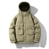 Мужские пуховые парки в корейском стиле, зимняя куртка, мужская хлопковая подкладка с капюшоном в японском стиле ретро, повседневная утепленная ветровка большого размера 231109