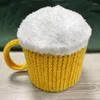 Berets 3D Beer Mug Hats Selling Fun In Europe America Winter Insulation Universal Knitted Wool Hat For Men And Women Decoration Cap