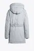2023 Autumn Winter Women's White Duck Down Parkas Jackets Zipper Hooded Striped Woman's Slim Long Coats PJSW003