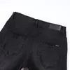 Calça de jeans masculina 2023 calças de grife rasgou calças de jeans de jeans altas calças bordadas calças de moda de moda com zíper mais vendidas