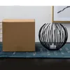 Candle Holders European Modern Black Gold Hand Painted Metal Wire Around Home Tabletop Iron Tea Light Holder Desk Center Pieces