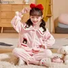 Pajamas Kids Pajama Sets For Family 2pcs Sleep Wear Winter Flannel Keep Warm Children's Home Sleeping Wears for Girls Boy 4-12 Years OldL231109