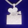 Hiphop – testeur de diamant à passe Fine personnalisé, S Sier Vvs Moissanite, pendentif d'appareil photo plaqué or, bijoux pour hommes