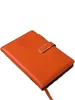 限定版オレンジウォレットラグジュアリーブランド女性ノートブックダイアリークラシックデザイナーメンズコイン財布クラッチバッグブックノートパッド