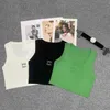 Kvinnor Crop Top Tanks Camis Topps Designer Anagram-utbredda bomullsblandning Loewee Shorts kjolar Yoga kostym Två bit klänning bh väst damer solid vintage t shirt femme6