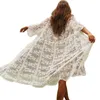 Abiti casual Bikini Cover Up Pizzo Hollow Crochet Costume da bagno Beach Dress Donna Summer Ladies Cover-Ups Costume da bagno Wear TunicaCasual