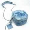 Evening Bags Tie-dye Denim Jeans Bags Cool Girl Fashion Trend Denim Messenger Bags Women's Mini Shoulder Bag Kpop Star merch Bag 231108