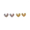 Stud Earrings High Quality Letter Heart Style Clip Vacuum Plating Gold Silver Sheet Steel For Women Fashion Name Jewelry