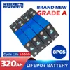 Grade A 4/8PCS 3.2V 320Ah Lifepo4 Battery Prismatic LFP Cell LF280 with Busbars 12V 24V 48V RV Boat Golf Cart Yacht Battery Pack