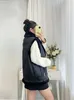 Gilet da donna RARF Donna Inverno Reversibile in cotone Similpelle Gilet Moda Giacca senza maniche Antivento Casual Cappotti caldi 231109