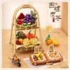 Blocks New Tea Cooking Sets Stove Cooking Tea Dessert Food Building Block Toys Creative Friends Party For Kids Gifts R231109