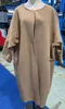 Womens Wool Blends Coat Winter Temperament Extended Solid Color Straight Tube 231109