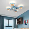 Invisible Blade Ceiling Fan Light Remote Control Modern Nordic Lamp LED Circulator Decoration Kids Bedroom Living Room