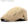 Cappelli a tesa larga 2022 nuovi uomini casual cappello strillone primavera e autunno retrò berretto cappello selvaggio cappelli casual unisex selvaggio ottagonale CL231109