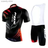 Tute da uomo maillot cyclisme arancione maglia da ciclismo set uomo squadra di ciclismo pro bicyc racing abbigliamento da ciclista mtb bike outfit abbigliamento T231109