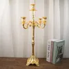 Candle Holders Luxury Silver Gold Bronze 5 Arms Metal Centerpieces Candelabra Wedding Party Event Holder Home Candlestick