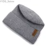 Beanie/Skull Caps Nieuwe Unisex Wintermuts Voeg fleece toe Warme muts Stijlvolle zachte muts voor mannen Dames Outdoor Dikker Ski Sport Gebreide muts YQ231108