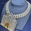 Factory Custom Hip Hop Photo Moissanite Baguette Cut Lab Diamonds Iced Out as A Gift Men's Pendant