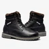 Bottes en cuir véritable hommes chaussures d'hiver bottes de neige chaudes faites à la main en cuir pleine fleur bottes d'hiver pour hommes 231108