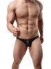 Underbyxor Mens Pu Leather Briefs Mini Bikini Underwear Black Micro G-String Thongs Sexiga Cool Panties Brand