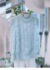 Kvinnors tröjor Blue Mohair stickad tröja Pullover Women 2023 Vinter Casual Loose Fashion Soft Ladies Jumper Knitwear Långärmad O-Neck