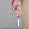 Dangle Earrings 1Pcs Fashion Punk Cross Clip Earring For Teens Women Men Ear Cuffs Drop Zinc Alloy Cool Jewelry Gifts