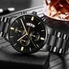 Montres-bracelets reloj hombre mode hommes montre en acier inoxydable calendrier de luxe Quartz poignet montres d'affaires pour homme horloge montre homme 231109