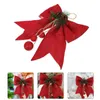 Decorative Flowers Ribbon Burlap Bow Christmas Wedding Ceremony Decorations Xmas DIY Ornament Accessory